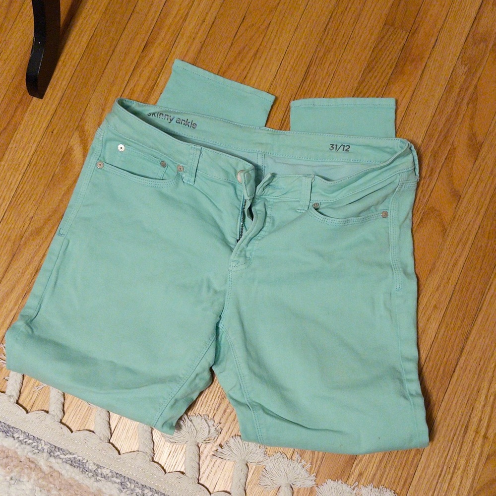 GAP Mint Green Skinny Ankle Pants